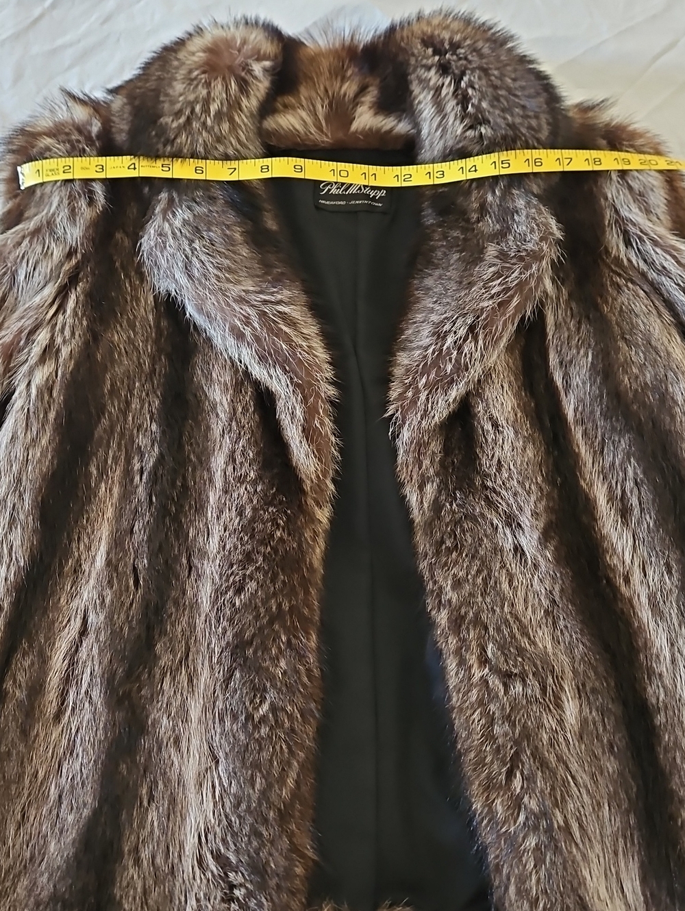 Vintage 1970s Genuine Raccoon Brown & Grey Fur Jacket - Picture 15 of 16